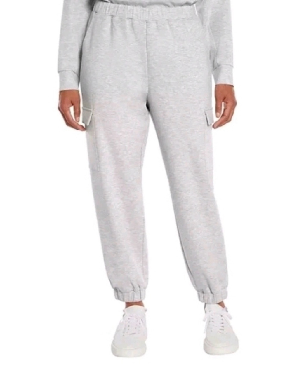 Express Light Gray Cargo Joggers for Women
